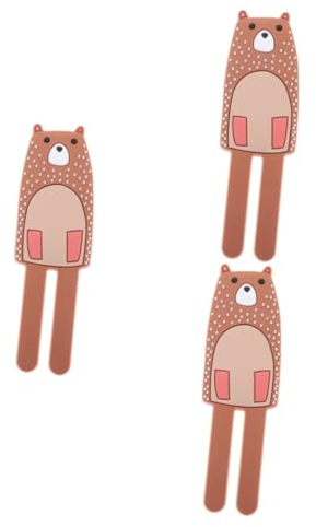 JECOMPRIS 3pcs Fun Kitchen Magnets Magnetic Hooks for Refrigerator Sturdy Suction Decorative Fridge Sticker Bear