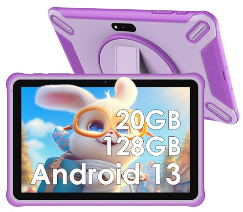PIXPEAK Tablet para niños 10 Pulgadas, Android 14.0, 36GB RAM 128GB ROM (SD Expandible), Control Parental, Pantalla HD IPS, 5MP+2MP, WiFi 6, Bluetooth, Tablet Educativo (Rosa)