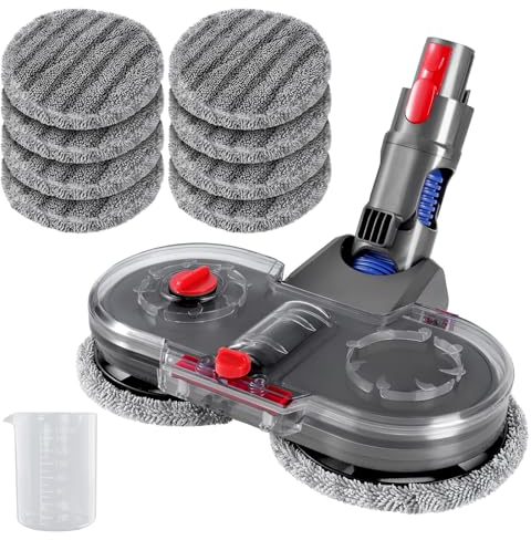 Sosayet Spazzola Lavapavimenti Compatibile con Dyson V12 - Ricambio Motorizzata Accessori per Aspirapolvere Dyson con 8 Lavapavimenti per Moquette Pavimenti