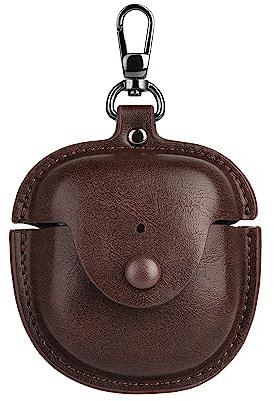 YOUULAR Headphones Cases for Bose QuietComfort Earbuds II Case Cover, Business PU Leather Cases Covers Charging Case Cases Brown