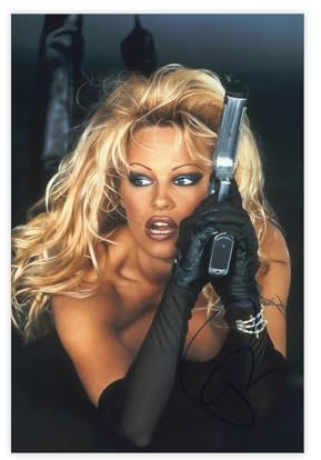 NWGACS Pamela Anderson Autogramm auf Leinwand, Poster, Schlafzimmer-Dekor, Sportlandschaft, Büro, Raumdekoration, Geschenk, ungerahmt, 30 x 45 cm