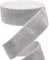 GORGECRAFT 6m Silbernes Glitzer-Gummiband 4cm Breit Metallisches Stretchband Zum Nähen Gewebte Strickspule Besatz Stirnband Zum Basteln von Hosenbund Taillengurt Kleidungsstück Kleidungszubehör