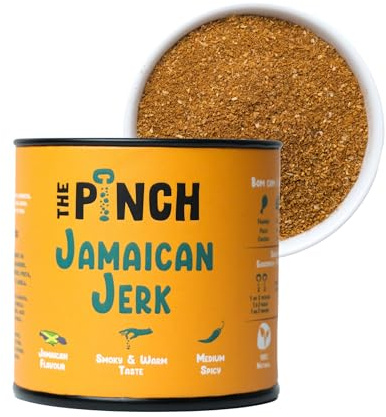 THE PINCH Condimento Jamaican Jerk - Caraibico - Senza Sale - 45g | 100% Naturale con Habanero. Affumicato e Piccantezza Media. Ideale per Pollo, Manzo, Gamberi e BBQ.