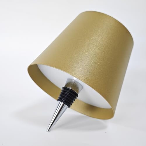 WOKWOYIO Wireless Bottle Lamp, Bottle Light Rechargeable, Touch Control Stepless Dimming 3 Color Temperatures Bottle Lamp Kit Lampshade for Bar,Restaurant,Room Decor