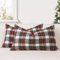 JOTOM 2er Set Weihnachten Schottisches Karo Kissenbezüge, Dekorative Plaid Tartan Wurf Kissenbezug Sofakissen Dekokissen Zierkissenbezug für Wohnzimmer Schlafzimmer Deko (40x60cm, Weiß)