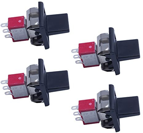 Uikdjgu 4X AC 250V / 3A 125V / 5A SPDT Momentané 3 Positions Interrupteur à Bascule T80-R