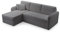 FurniShop24 Ecksofa L-Form mit Schlaffunktion und Stauraum - Eckcouch mit Ottomane, Klappsofa für Wohnzimmer, Modernes Design Schlafsofa Tony - Dunkelgrau