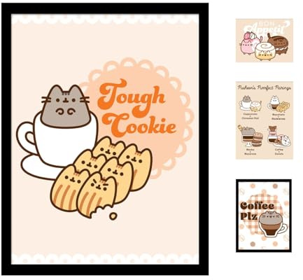 Pyramid International Pusheen (Tough Cookie) Collectors Print 30cm x 40cm Framed - A Stunning Artwork to Enhance Your Collection or Living Space, One Size