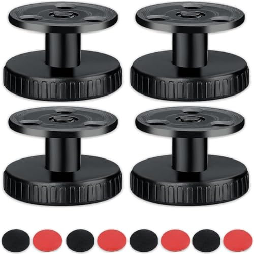 Pied de Meuble Reglable, 4 Pièces Pied de Meuble 27-40 mm Pied Meuble Réglable en Hauteur 2 Types d'installation Peuvent être percés ou Auto-adhésifs Montage, Adapté Tables Autres Meubles