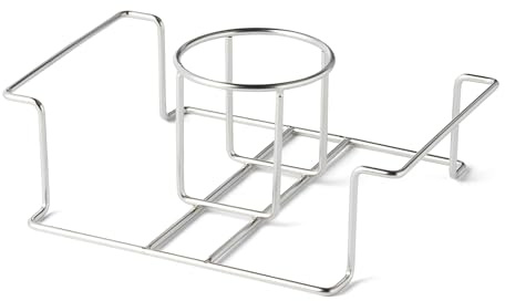Amazon Basics Beer Can Chicken Holder, Silver, 1-Pack
