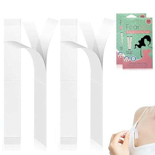 Double Sided Body Tape and Fashion Tape, Fabric Tape, Double Sided Tape for Clothes, Body Tape Double Sided for All Fabric Types, Extra Adhesive Dress Tape, Bra Tape