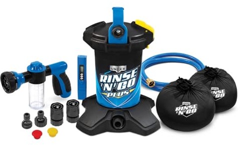 Unger Rinse 'n Go Plus Système de lavage de voiture sans tache – Kit de nettoyage de voiture déionisant, ensemble de détails de voiture portable pour voitures, camping-cars, motos, panneaux solaires