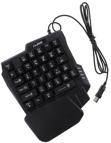Artibetter 1pezzi Usb Tasti Tastiera Da Gioco Con Retroilluminazione Colorata Tastiera Meccanica Compatta Con Sensazione Meccanica Per Giocare e Lavorare Nera