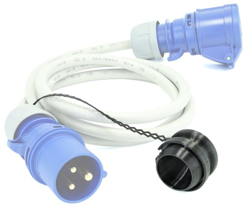 Abdeckung für Dose Starkstrom, schnelle sichere Handhabung, Drehstrom Stecker Schutz, Werkstatt Schutz Spritzwasser Spänen Schmutz Staub (1, Schwarz, Stecker Caravan 3-Pol 16A + Befestigungslasche)