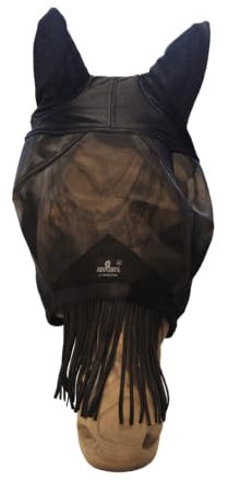 Masque anti-mouche classic avec oreilles & franges de nez noir cob