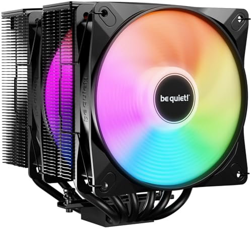 be quiet! Pure Rock Pro 3 LX air cooler, impressively high cooling capacity, 6 high-performance 6mm heat pipes, 2 optimized Light Wings LX 120mm PWM fans, compatible with liquid metal thermal grease