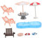 ANDRESLAD 1satz Miniatur Strandstuhl Set Mit Und Schwimmring Für Puppenhäuser Spielset Für Kreative Sommer-szenen Kinderzimmern Und