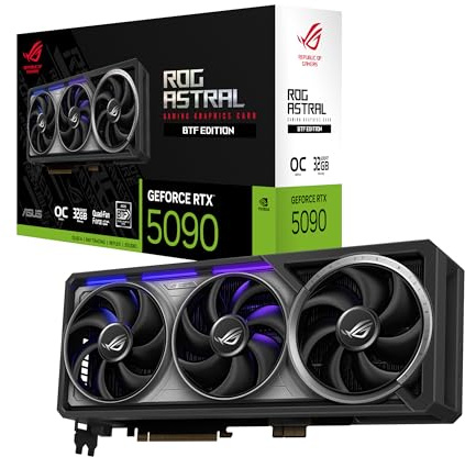 ROG Astral GeForce RTX 5090 BTF OC Edition Gaming Graphics Card (PCIe 5.0, 32GB GDDR7, HDMI/DP 2.1, 3.8 Slots, ROG-ASTRAL-RTX5090-O32G-BTF-GAMING