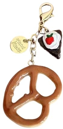 TENYELE Realistische Schokoladen Brezel Brotmünze Geldbeutel Schlüsselbeutel Accessoire Bag Anhänger Für Modische Erwachsene Und Schüler Spaß Und Praktisches Design