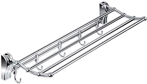 QUSYZD Porte-Serviettes Mural Simple en Acier Inoxydable, étagère de Salle de Bain, étagère de Douche pour hôtel, 50 cm, 50 cm,50Cm