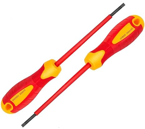 2 Qty Useful Store® Screwdriver VDE Electrical Slotted Flat Insulated Terminal Driver 3.5mm 100mm