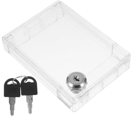 HOLIDYOYO Protector de Interruptor con Llave para Panel Central Cubierta de Caja de Termostato Transparente Seguro para Bloqueo Antimanipulación