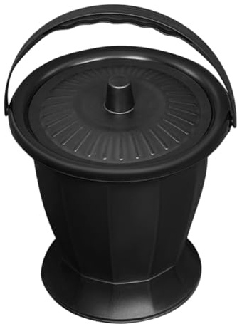 WRITWAA Tragbare Urinal Toilette für Erwachsene aus Stoßfestem PP mit Deckel und Rutschfester Unterseite Leichte Hygienische Reise Bettpfanne für Notfälle und Outdoor Einsatz