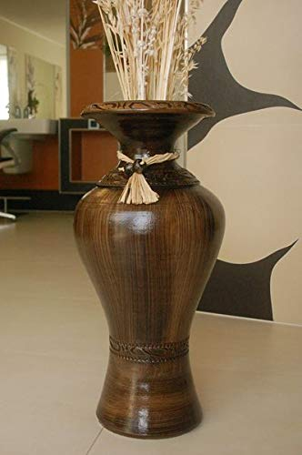 Deko-Shop-Hannusch Edle Vase/Bodenvase aus Tonkeramik +++Handarbeit+++