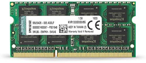 Kingston Memoria RAM, 1333 MHz, DDR3, Non-ECC CL9 SODIMM, 204-pin, 1.5 V, 8 GB