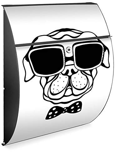 Burg Wächter Design Briefkasten| Modell Riviera 46cmx33,5cmx13cm groß| verzinkter Stahl Anthrazit | Postkasten mit Öffnungsstopp, großer A4 Einwurf, Zylinderschloss, 2 Schlüssel Big Boss