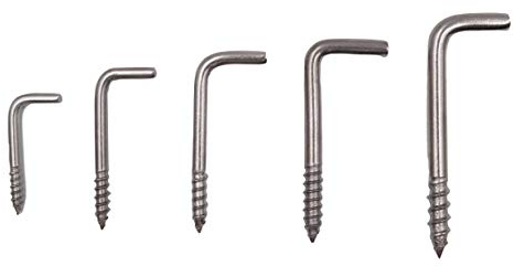 T::A 25 Stück 3.5 x 40 mm Hakenschraube Edelstahl rostfrei L-Haken V2A Inox Holzgewinde