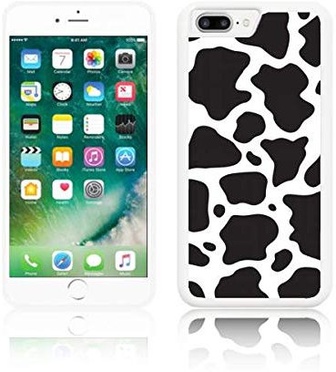 Jackster Cow Print Pattern Phone Case Silicone TPU for all Apple iPHONES (iPhone 11 PRO MAX, WHITE)