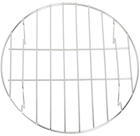 HEMOTON Grillkorb Rund Backrost Backrost Edelstahl Grill BBQ Rack Runde Netz Mesh Auskühlen Abkühlgitter Kuchengitter für Fleisch Fisch Gemüse zum Braten Kuchen Räuchern Grillen