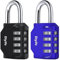 Diyife Combination Padlock, [2 Pack] 4 Digit Lock Combination, Padlock Weatherproof Outdoor for School Gym Locker, Shed, Fence, Hasp, Garage(Black & Blue)