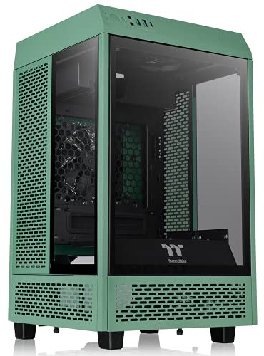 Thermaltake Tower 100 Racing Green Edition Tempered Glass Mini Tower Computer Chassis Supports Mini-ITX CA-1R3-00SCWN-00