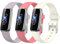 SenMore 3 Stück Armband für Fitbit Luxe, wasserdicht, schweißfest und atmungsaktiv Farbe weiches Silikon-Ersatzband (6,1 - 8,7)