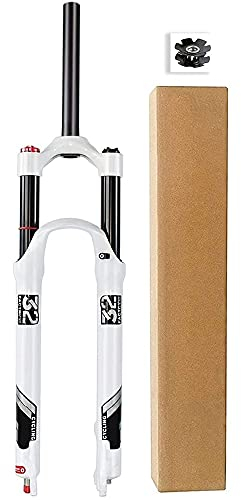 Mountain Bike Federung Luft Vorderrad Gabel 26 27,5 29 Zoll, Magnesiumlegierung 1-1/8 Gerader Gabelschaft MTB Fahrrad Vordergabel Federweg 140 Mm,Shoulder controla,26inch