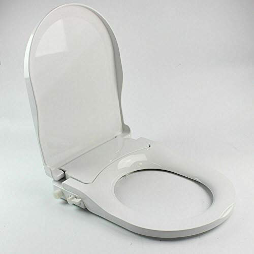 Acesunny Bidet WC Sitz mit Bidet Dusch/WC für Intimpflege Toilettensitz Bidet WC Sitz mit integriertem Bidet Nicht Elektrisch Klodeckel Toilettendeckel Klodeckel Klobrille Absenkautomatik (#C)
