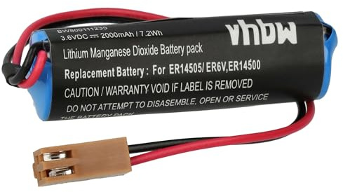 vhbw Batterie Ersatz für Toshiba ER6V, ER14500 für Messgerät (2000 mAh, 3,6 V, Li-MnO2)