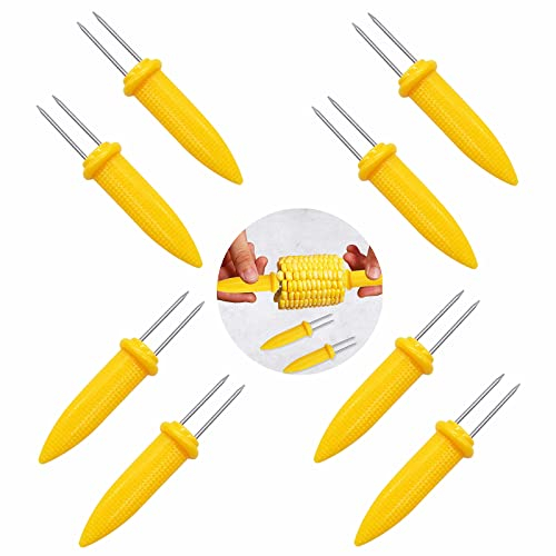 Brochettes de Maïs,8 Pcs Supports de Fourchettes à Maïs BBQ Brochettes Epis Maïs pour Fourchettes à Fruit Cuisine Maison Barbecue Corne fork