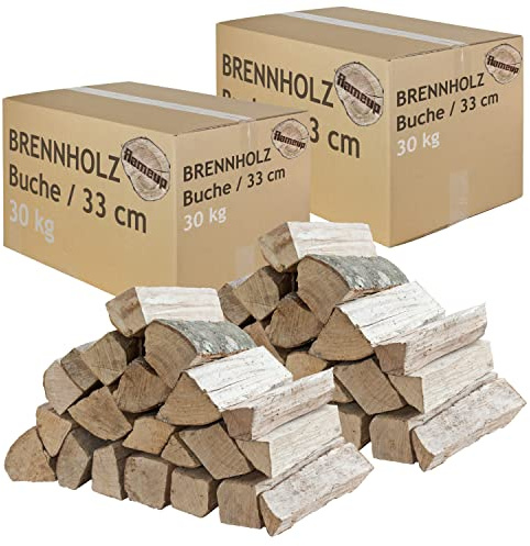 Brennholz Kaminholz Buche 33 cm Holz 60 kg Für Ofen und Kamin Kaminofen Feuerschale Grill Feuerholz Buchenholz Holzscheite Wood flameup