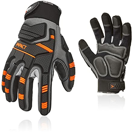 Vgo... 1Paar Sicherheitshandschuhe,Mechanikerhandschuhe,Schlaghandschuhe,Anti-Vibrationshandschuhe,Riggerhandschuhe,Heavy Duty (SL9792IP)