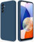 GiiYoon Case Compatible with Samsung Galaxy A14 4G /5G, Silky-Soft Touch Full-Body Protective Phone Silicone Case, Shockproof Cover with Microfiber Lining, Blue