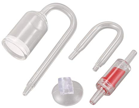 Lukasz Aquarium Diffusor Co2 aus Glas, U-förmiges Rohr für Pflanzen, Dünger, Fische