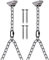 BeneLabel Schaukelhaken Holz Decke Aufhänger 2pcs Hängematte Stuhl Hängen Schraube 180° Schwenk Silentbuchse Hardware Karabiner Set 2M Silber Y Kette für Spielplatz Stuhl Hängesessel, 1000lbs