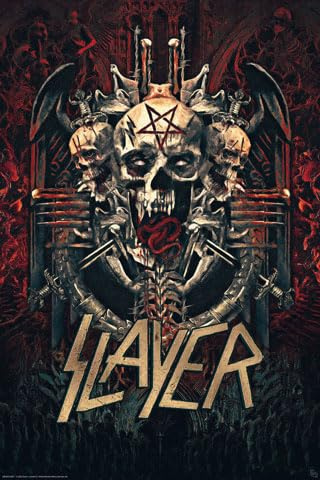 Slayer - Skullagramm - Musikposter Heavy Metal Hard Rock - Grösse 61x91,5 cm + 1 Ü-Poster der Grösse 61x91,5cm