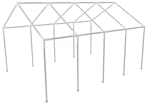 JUNZAI Pavillon Stahlgestell Partyzeltrahmen Zeltrahmen, Faltpavillon, Pergola, Partyzelt, Standmarkise, Sonnenzelt, Garten Pavillion, Grillpavillon, Gestell 8 x 4 m
