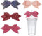 KALLORY 4 Stück Schleife Stroh Topper, Bowknot Tumbler Dekorative Toppers Glitzer Trinkhalm Dekor Topper Aufsatz Form für Zuhause