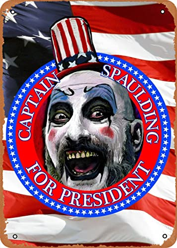 AirBnk Captain Spaulding For President Poster Filme Man Cave Vintage Look Metall Blechschild Retro Man Cave Bars Cafes Dekor Vintage Art 20,3 x 30,5 cm