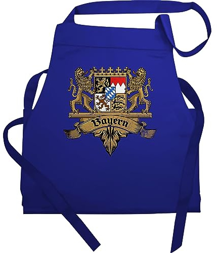 Shirtracer - Schürze Geschenk - Kompatibel mit Oktoberfest Party Kochschürze - Bayern Wappen Bayernland Freistaat Bayern